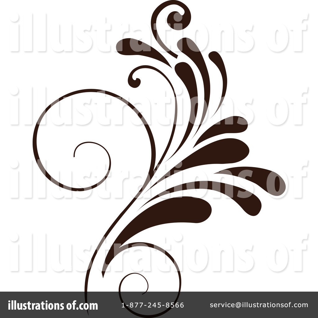 1024x1024 Floral Scroll Clipart