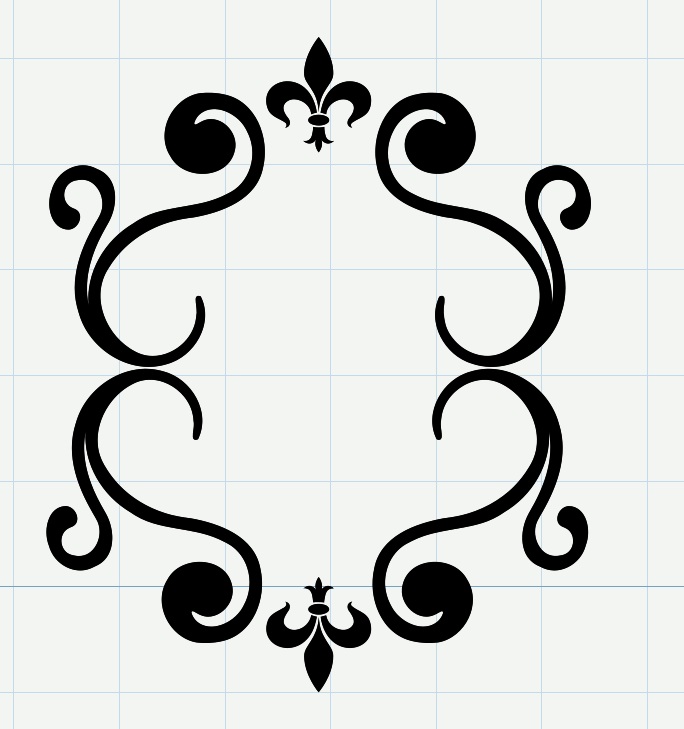 684x729 Michelle's Adventures With Digital Creations Scrolly Fleur De Lis