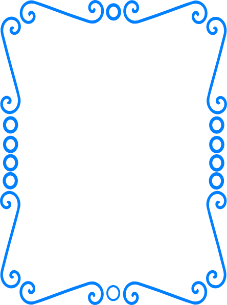 444x597 Scrolly Frame Blue Png, Svg Clip Art For Web