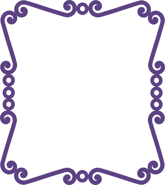 534x598 Scrolly Frame New Purple Clip Art