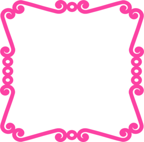 298x294 Scrolly Frame Pink Clip Art