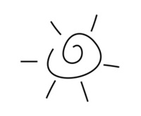 200x165 Scrolly Sun Stock Vector