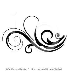 219x230 Simple Flourish Design Clip Art 945849.jpg Line Art