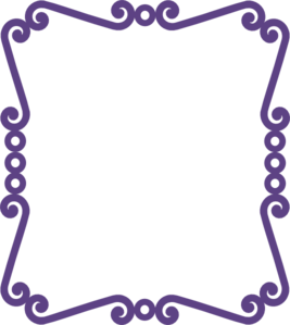 267x299 Scrolly Frame New Purple Clip Art