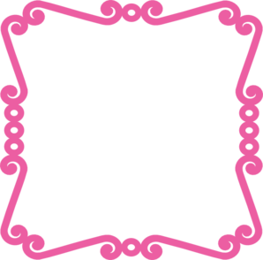 298x294 Scrolly Frame Pink Clip Art