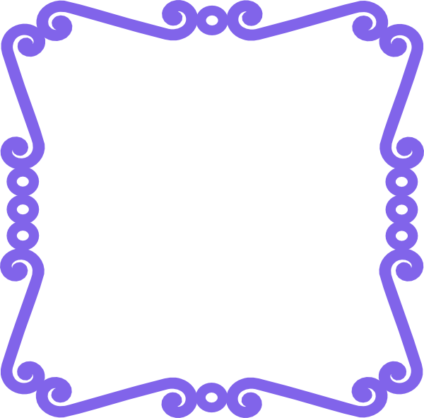 600x591 Scrolly Frame Purple Clip Art