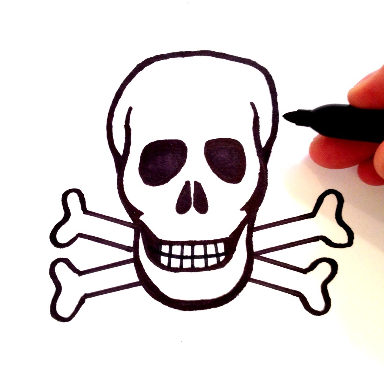 1280x1280 How To Draw A Skull With Crossbones