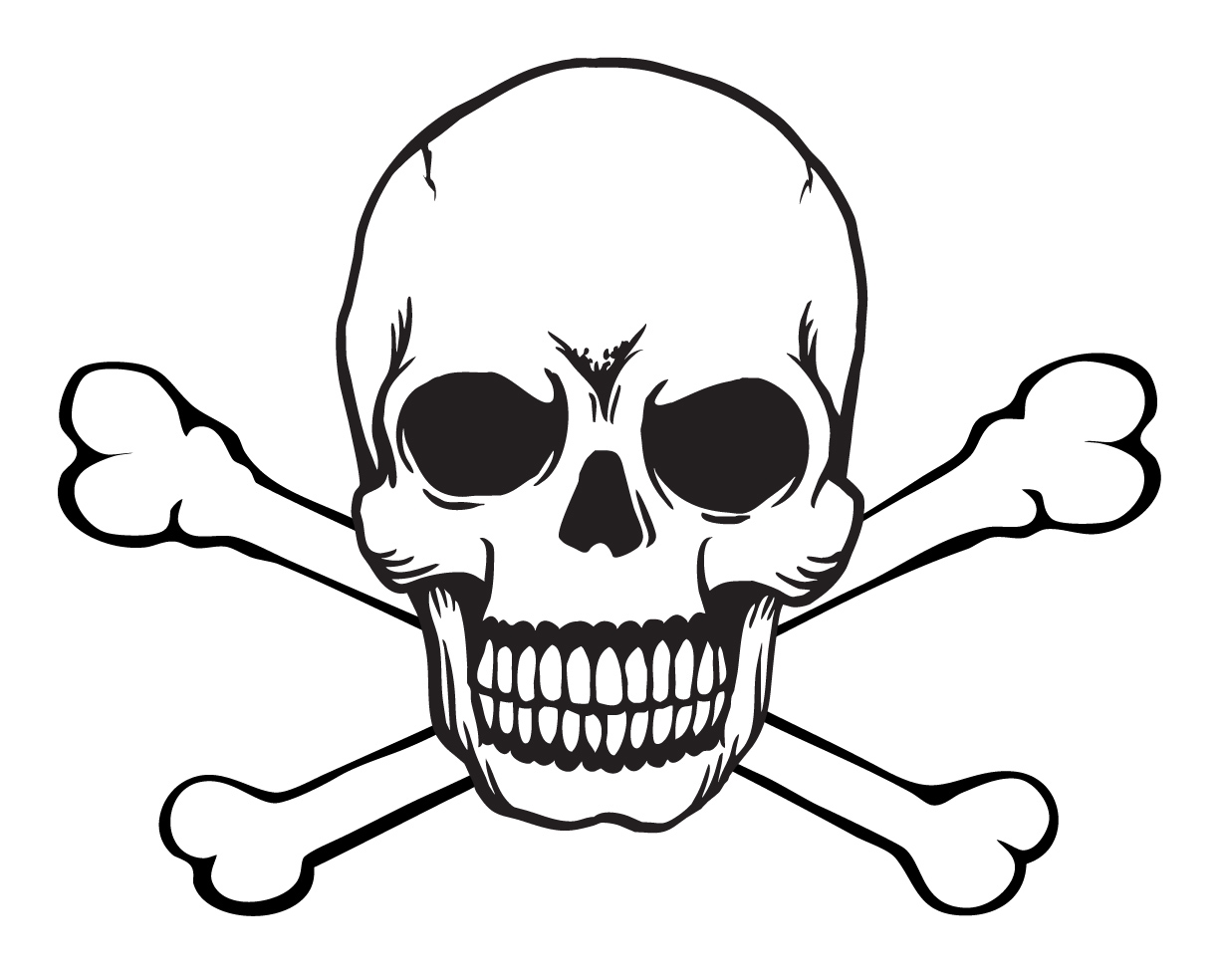 1223x984 Skull And Crossbones Free Vector 4vector