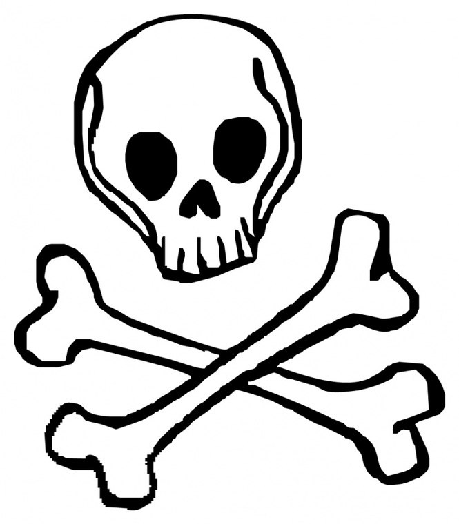 665x760 Crossbones Clipart