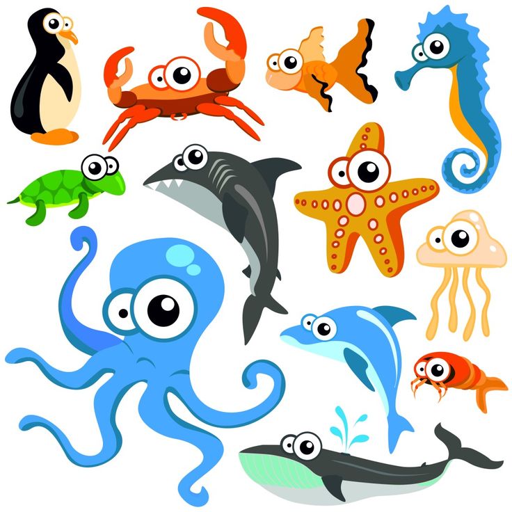 Sea Animals Clipart | Free download on ClipArtMag