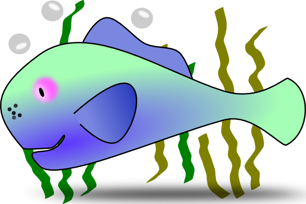 600x400 Cartoon Sea Creatures Clipart