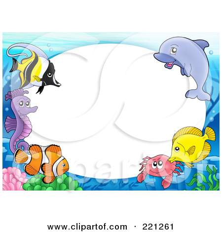 450x470 Dolphines Clipart Seahorse