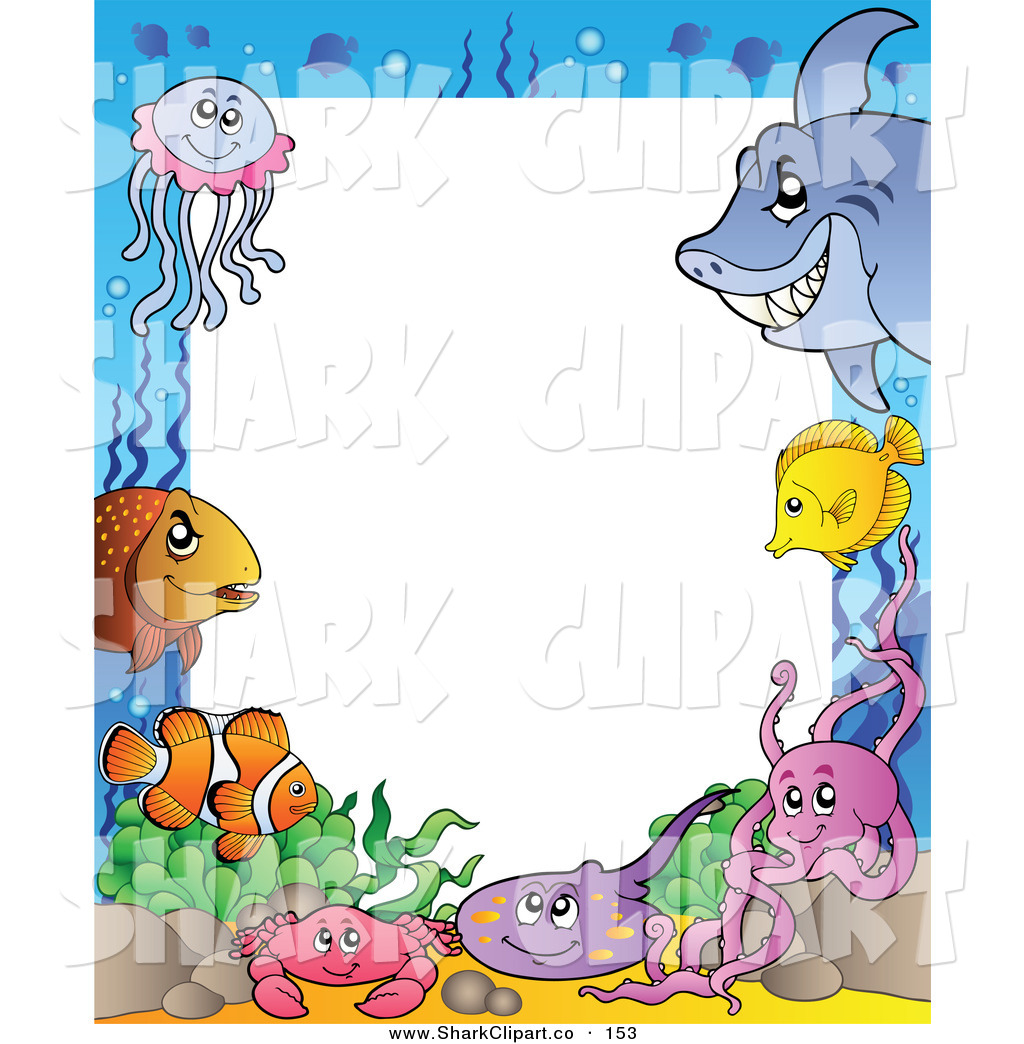 1024x1044 Sea Life Clipart Border