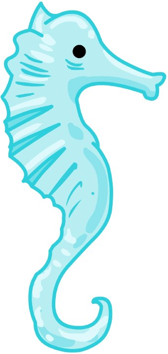 340x713 Seahorse Clip Art