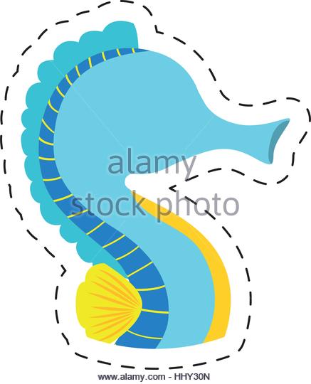 437x540 Cartoon Illustration Cartoon Seahorse Outline Stock Photos