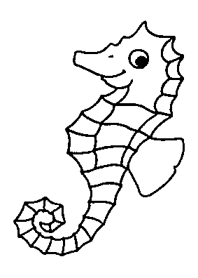 283x396 Seahorse Outline Clipart