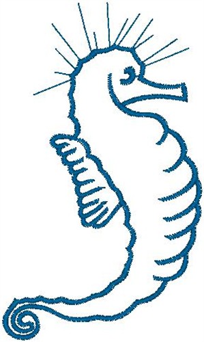 299x500 Seahorse Outline Clipart