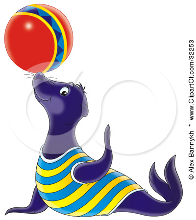 400x450 Sea Lion Clipart Cartoon