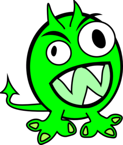 252x297 Green Monster Clip Art