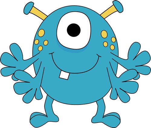 500x425 Sea Monster Clipart Blue Monster