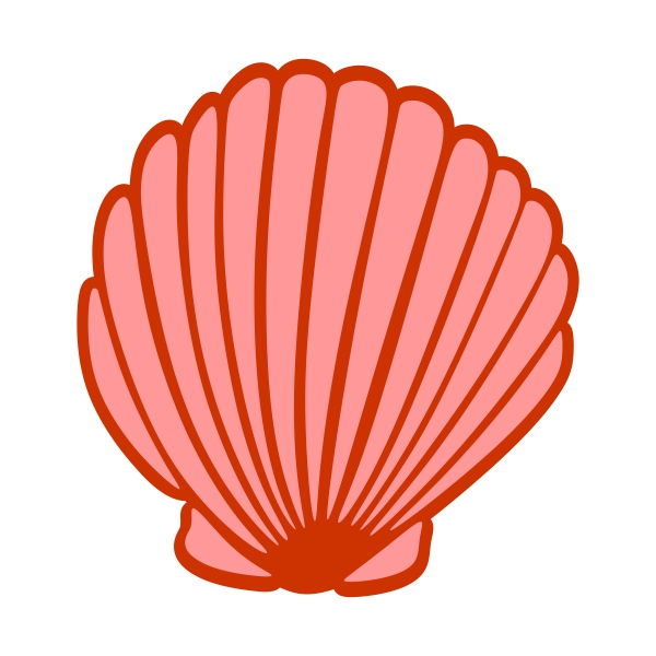 600x600 Red Clipart Seashell