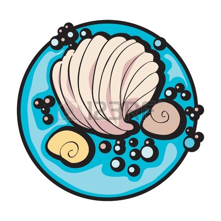 450x450 Hand Drawn Graphic Illustration Of A Shell And Some Snails Under