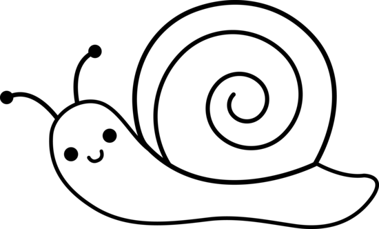 550x332 Cute Snail Line Art