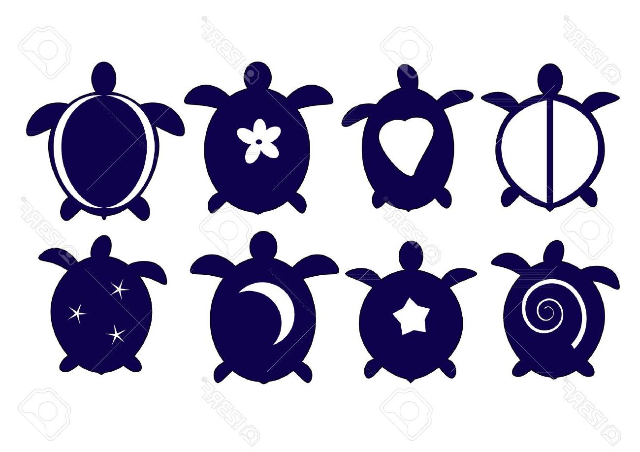 1300x918 Best 15 Set Of Hawaiian Turtle Silhouettes Stock Vector Sea Hawaii Cdr