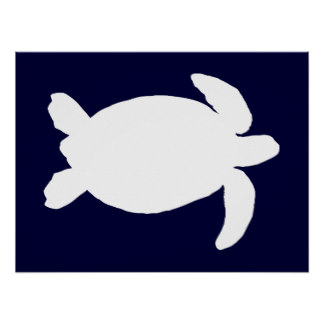 324x324 Turtle Silhouette Posters Zazzle