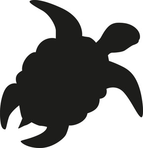 290x300 Vector Sea Turtle Royalty Free Stock Image