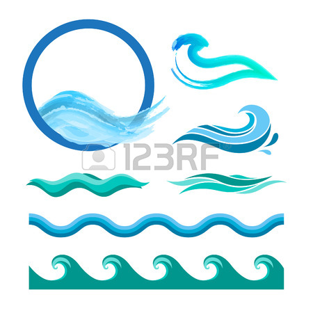 450x450 Collection Of Marine Waves. Sea Wavy, Ocean Art Water Design