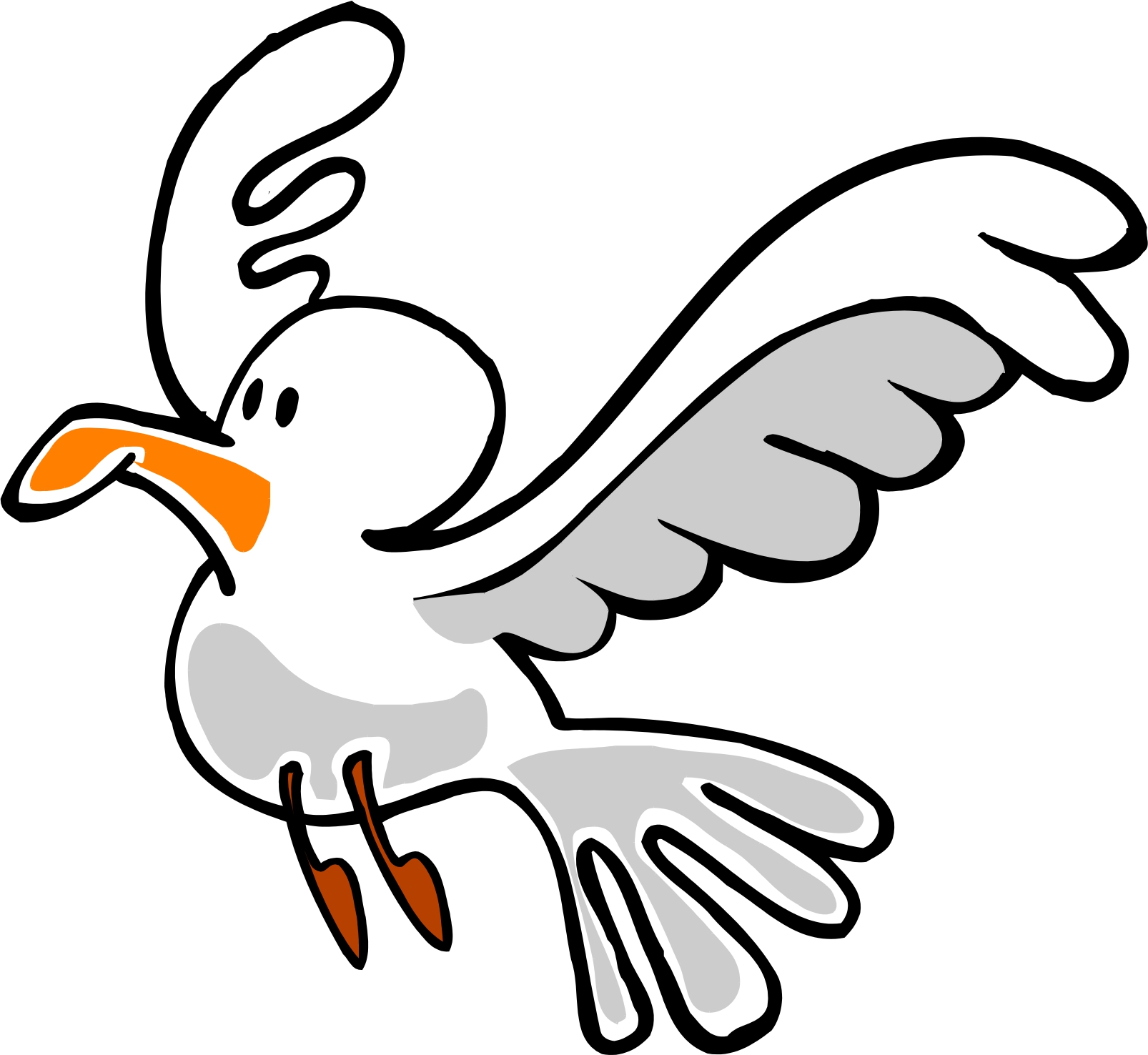 1606x1476 Free Clip Art Seagull Cartoon Clipartfest