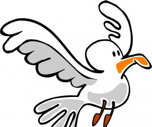 300x250 Seagull Clipart Animated