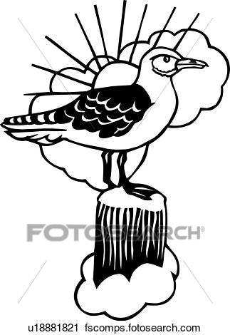 323x470 Clipart Of , Bird, Gull, Sea, Seagull, Animal, U18881821