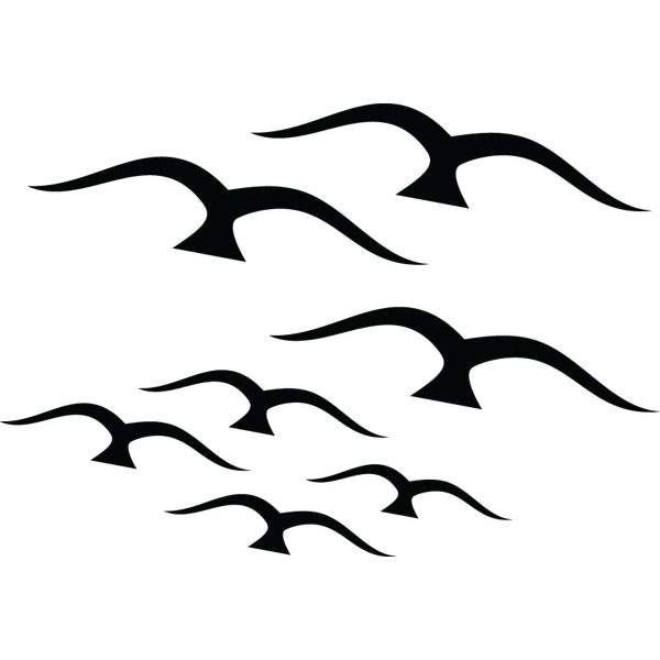 600x600 Flock Of Seagulls Cartoon Animal Art For Personalized Gifts