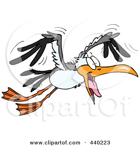 450x470 Royalty Free (Rf) Clip Art Illustration Of A Cartoon Flying Gull