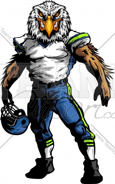 369x590 Seahawk Football Clipart Vector Image