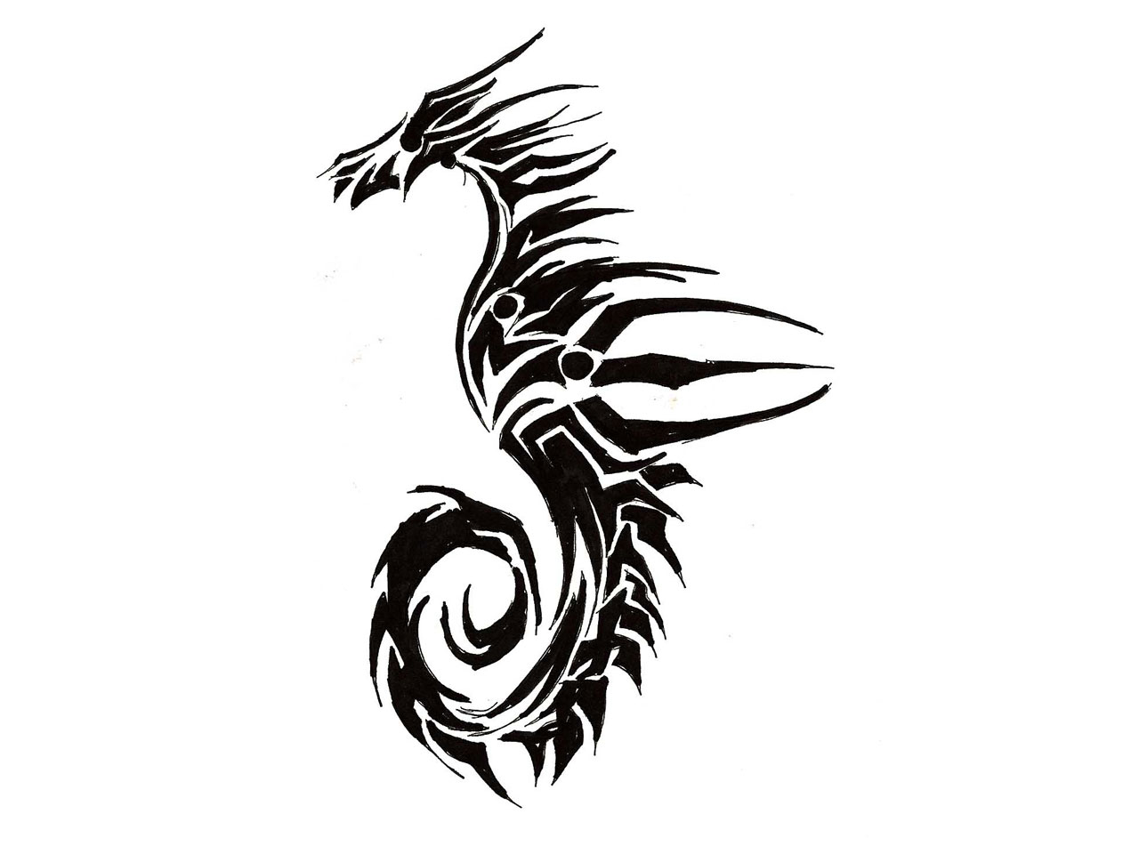 1280x960 Sea Creature Sea Horse Tattoo Designs And Pictures