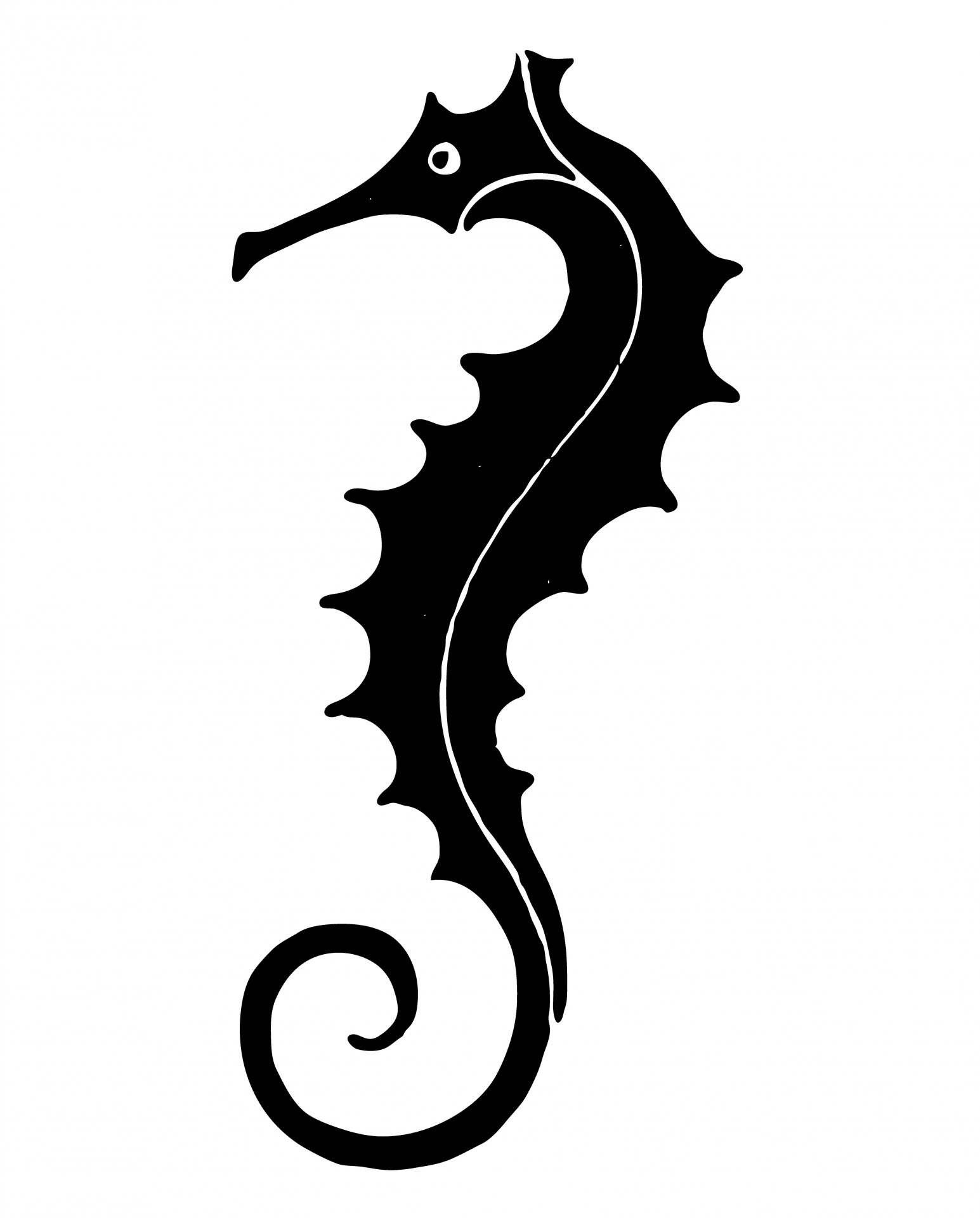 1545x1920 Seahorse Clipart Free Stock Photo