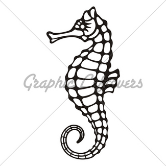 325x325 Seahorse Tribal Icon Gl Stock Images