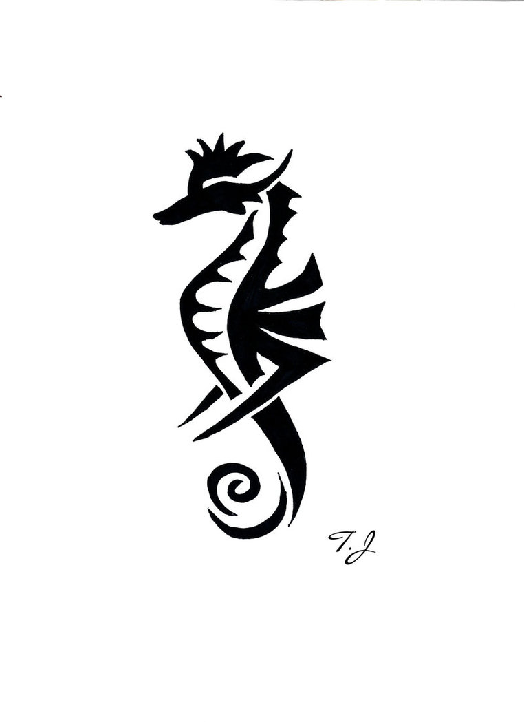 762x1049 Seahorse Tribal By Silgan