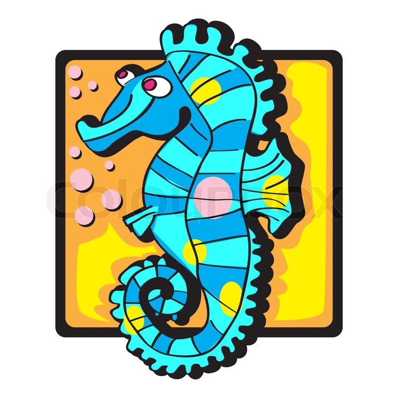 800x800 Seahorse Clip Art Stock Vector Colourbox