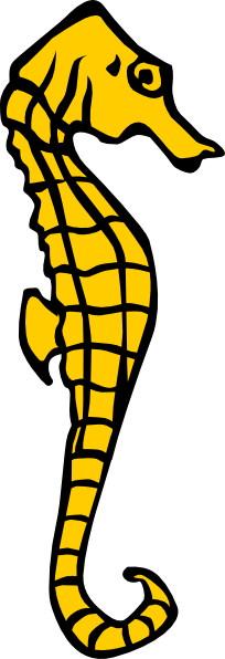 204x596 Seahorse Clip Art Free Vector 4vector