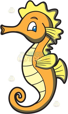 240x400 Seahorse Clipart