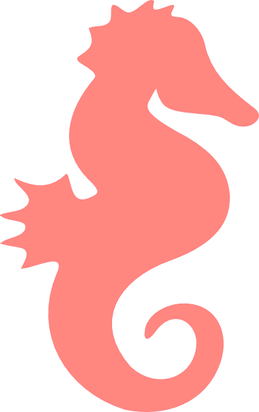 372x593 Coral Seahorse Clip Art