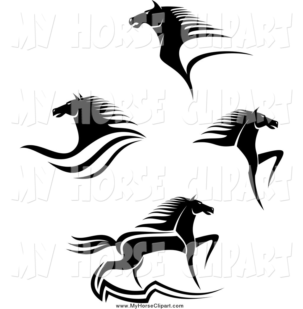 1024x1044 Black And White Horse Logos