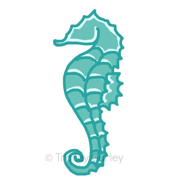 600x600 Seahorse Clip Art