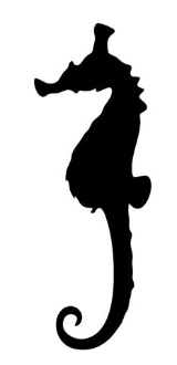 160x330 Seahorse Silhouette Decal Sticker