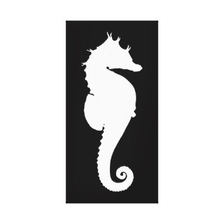 324x324 Seahorse Silhouette Wrapped Canvas Prints Zazzle
