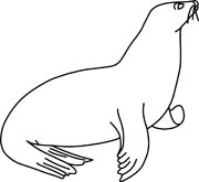 180x165 Leopard Seal Clipart Black And White